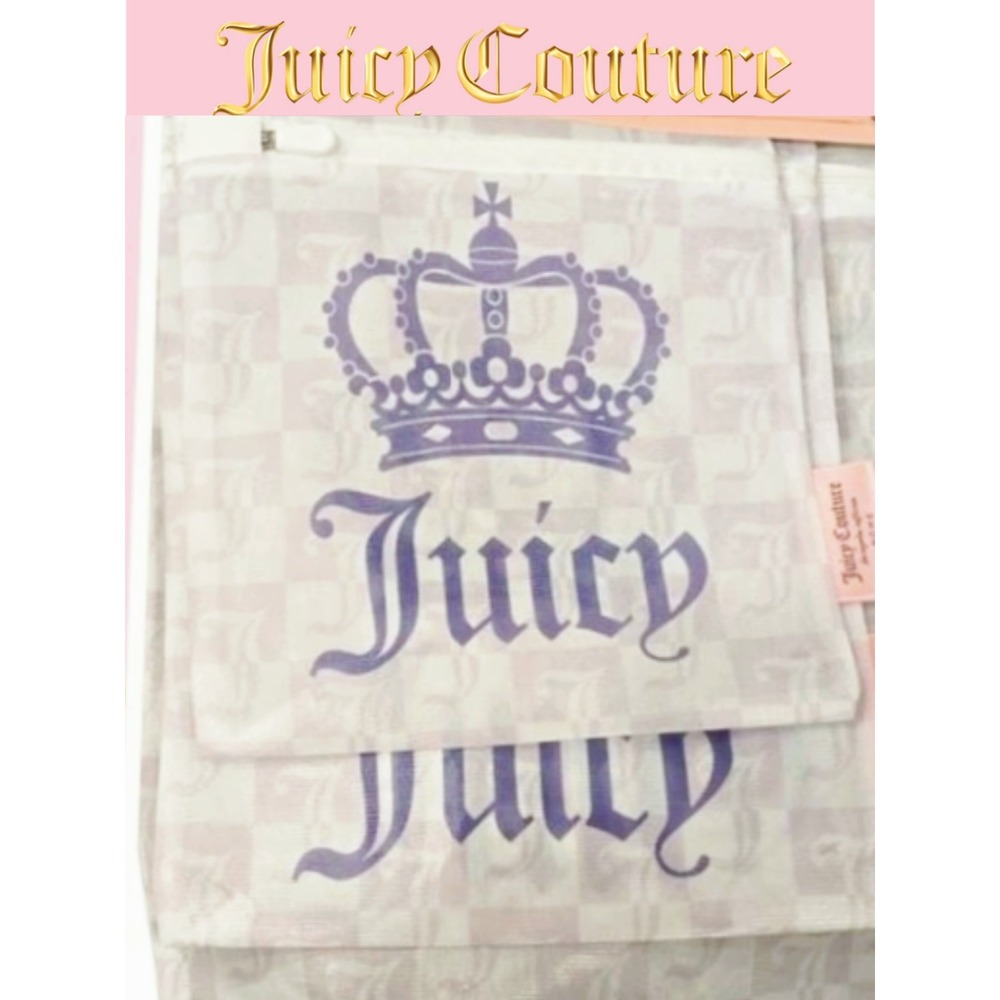 Juicy Couture Home Juicy Crown Logo Set if 3 Mesh Wash Bags